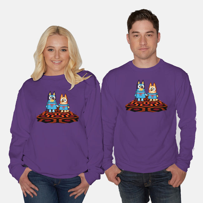 Doggy Twins-Unisex-Crew Neck-Sweatshirt-Raffiti