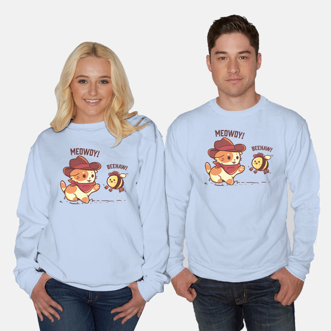 Meowdy And Beehaw-Unisex-Crew Neck-Sweatshirt-TechraNova
