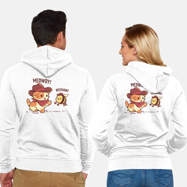 Meowdy And Beehaw-Unisex-Zip-Up-Sweatshirt-TechraNova