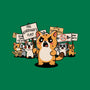 Cat Protest-Womens-Fitted-Tee-fanfabio