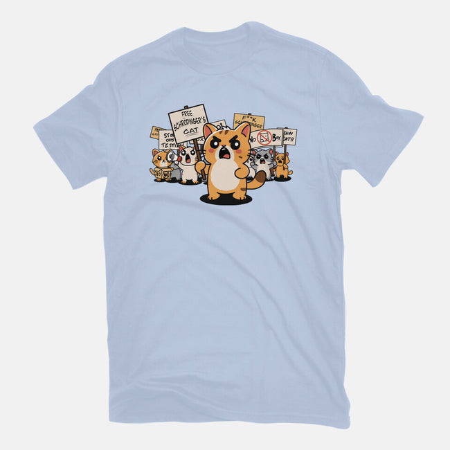 Cat Protest-Womens-Fitted-Tee-fanfabio