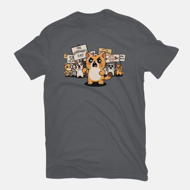 Cat Protest-Womens-Fitted-Tee-fanfabio