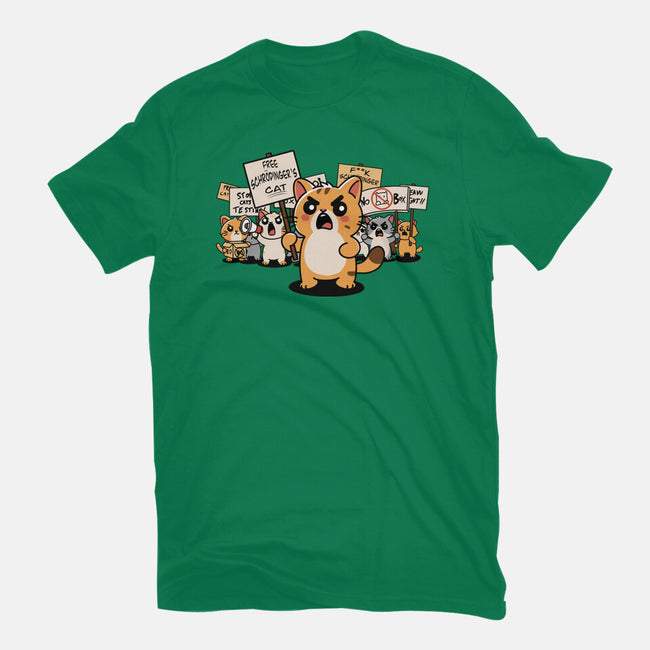 Cat Protest-Womens-Fitted-Tee-fanfabio