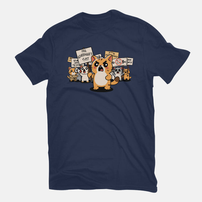 Cat Protest-Womens-Fitted-Tee-fanfabio