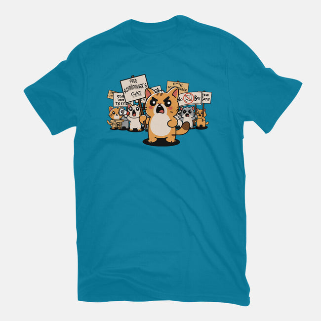Cat Protest-Womens-Fitted-Tee-fanfabio