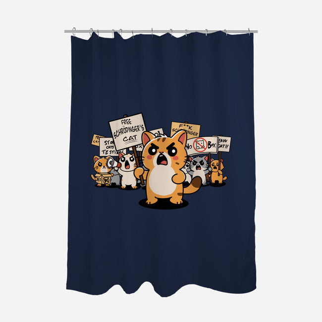 Cat Protest-None-Polyester-Shower Curtain-fanfabio