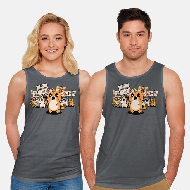 Cat Protest-Unisex-Basic-Tank-fanfabio