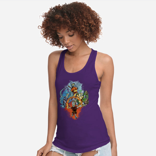 Elemental Bender-Womens-Racerback-Tank-nickzzarto