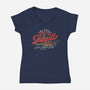 Just Yavin Fun-Womens-V-Neck-Tee-Wheels