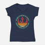Kicking Imperial Ass-Womens-V-Neck-Tee-teesgeex