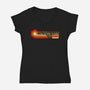 Future Is Here-Womens-V-Neck-Tee-rocketman_art