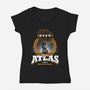 Mighty Atlas Beer-Womens-V-Neck-Tee-Getsousa!