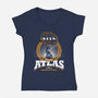 Mighty Atlas Beer-Womens-V-Neck-Tee-Getsousa!