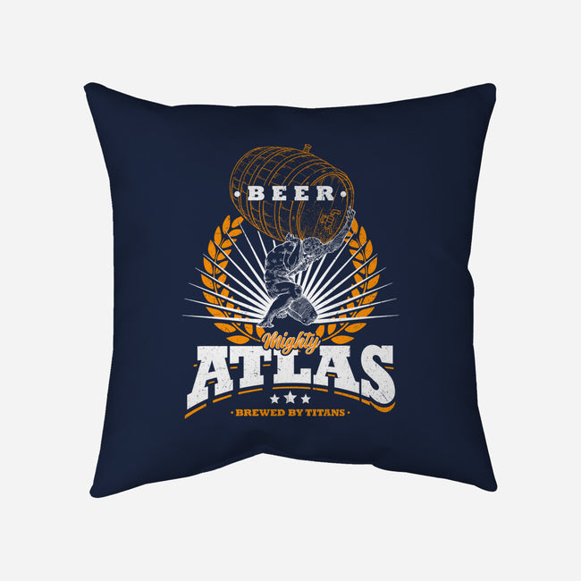 Mighty Atlas Beer-None-Removable Cover w Insert-Throw Pillow-Getsousa!