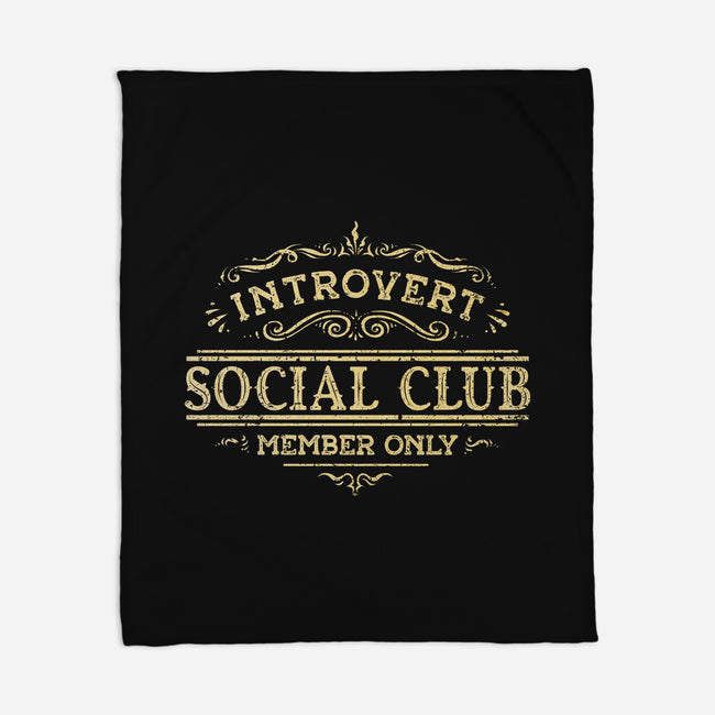 Introvert Social Club-None-Fleece-Blanket-kg07