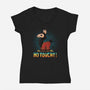No Touchy-Womens-V-Neck-Tee-Vallina84