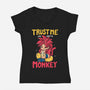 I'm Not A Monkey-Womens-V-Neck-Tee-Vallina84