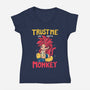 I'm Not A Monkey-Womens-V-Neck-Tee-Vallina84