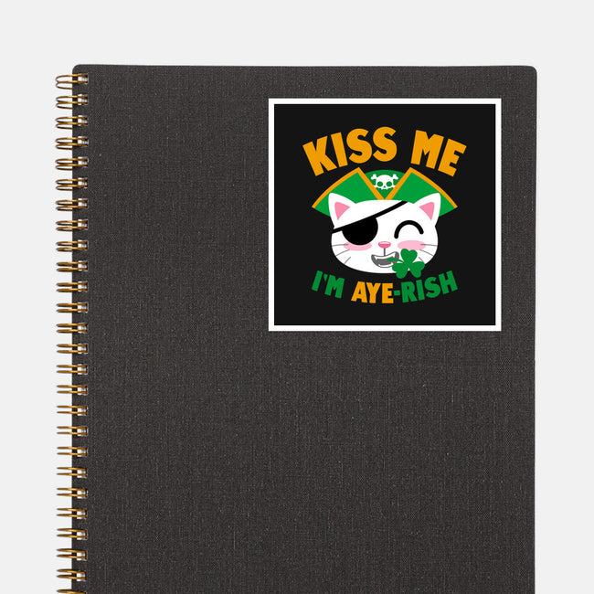 Kiss Me I'm Aye-rish-None-Glossy-Sticker-Boggs Nicolas