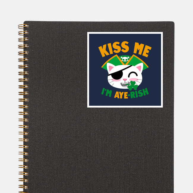 Kiss Me I'm Aye-rish-None-Glossy-Sticker-Boggs Nicolas