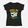 Kiss Me I'm Aye-rish-Womens-V-Neck-Tee-Boggs Nicolas