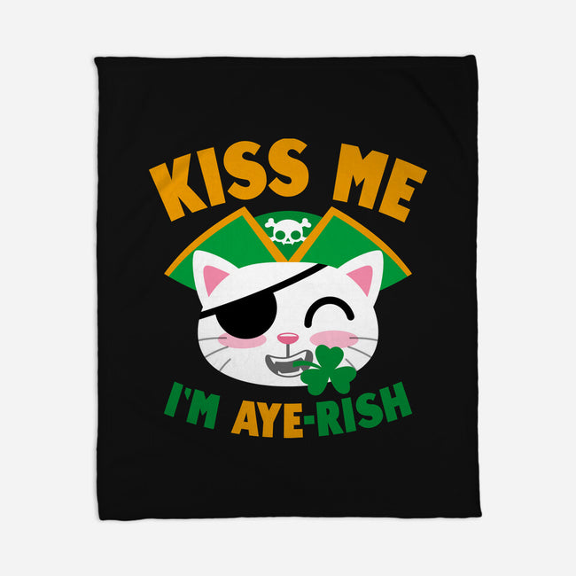 Kiss Me I'm Aye-rish-None-Fleece-Blanket-Boggs Nicolas