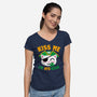 Kiss Me I'm Aye-rish-Womens-V-Neck-Tee-Boggs Nicolas