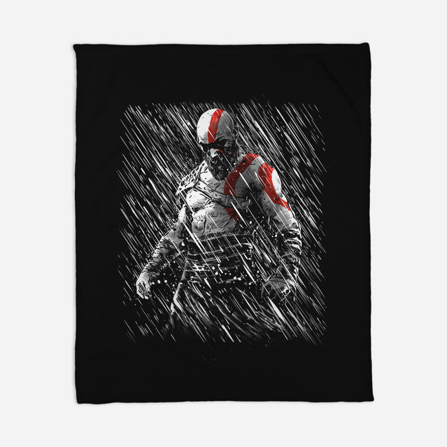 The God Under The Rain-None-Fleece-Blanket-kharmazero