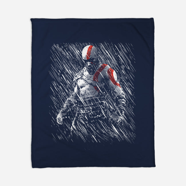 The God Under The Rain-None-Fleece-Blanket-kharmazero