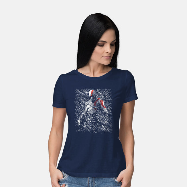 The God Under The Rain-Womens-Basic-Tee-kharmazero