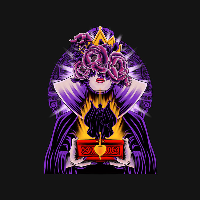 Dark Queen Flower Face-Womens-Fitted-Tee-rmatix
