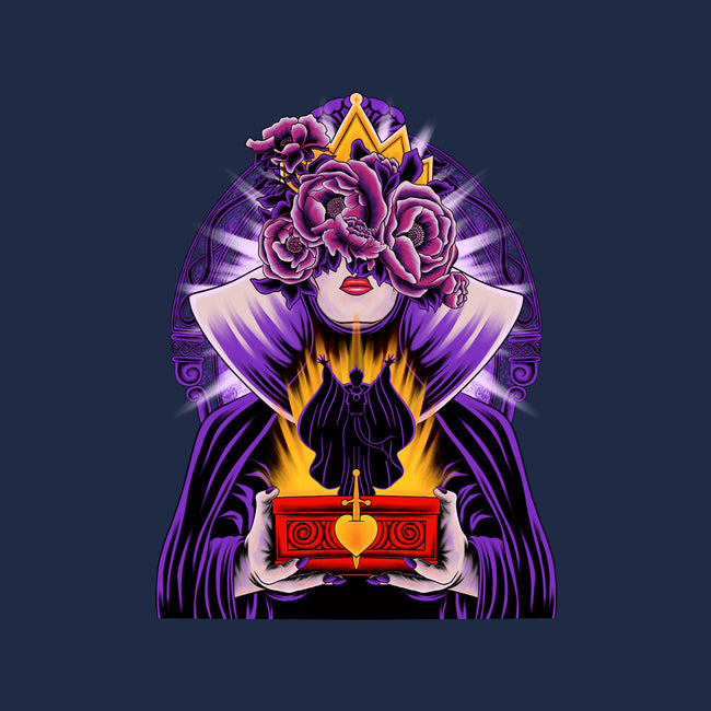 Dark Queen Flower Face-Womens-Fitted-Tee-rmatix