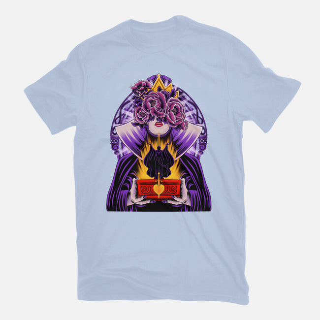 Dark Queen Flower Face-Womens-Fitted-Tee-rmatix