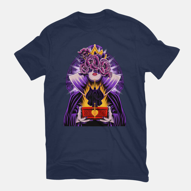 Dark Queen Flower Face-Womens-Fitted-Tee-rmatix