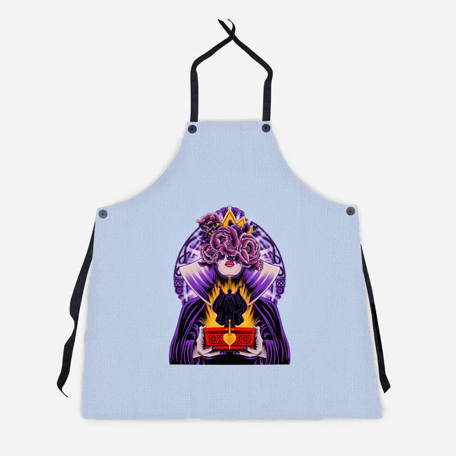 Dark Queen Flower Face-Unisex-Kitchen-Apron-rmatix