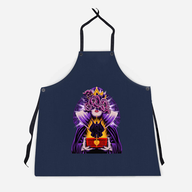 Dark Queen Flower Face-Unisex-Kitchen-Apron-rmatix