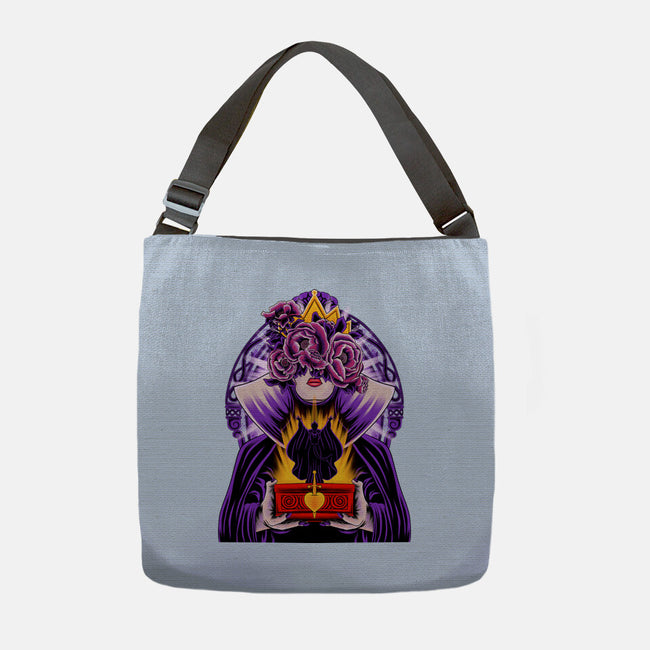 Dark Queen Flower Face-None-Adjustable Tote-Bag-rmatix