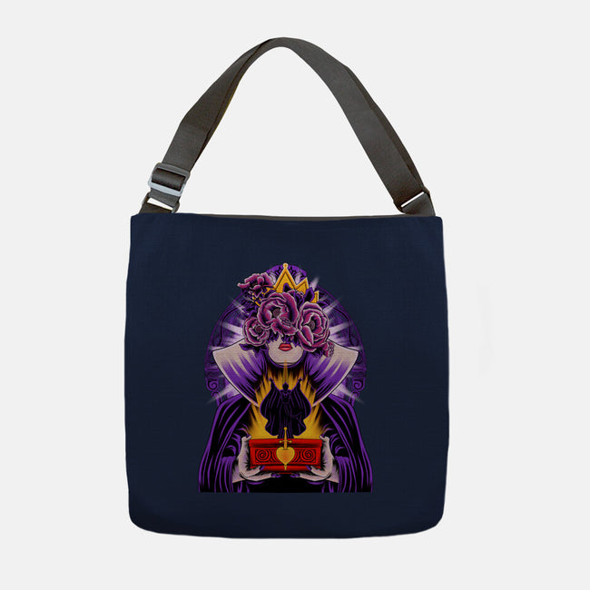 Dark Queen Flower Face-None-Adjustable Tote-Bag-rmatix