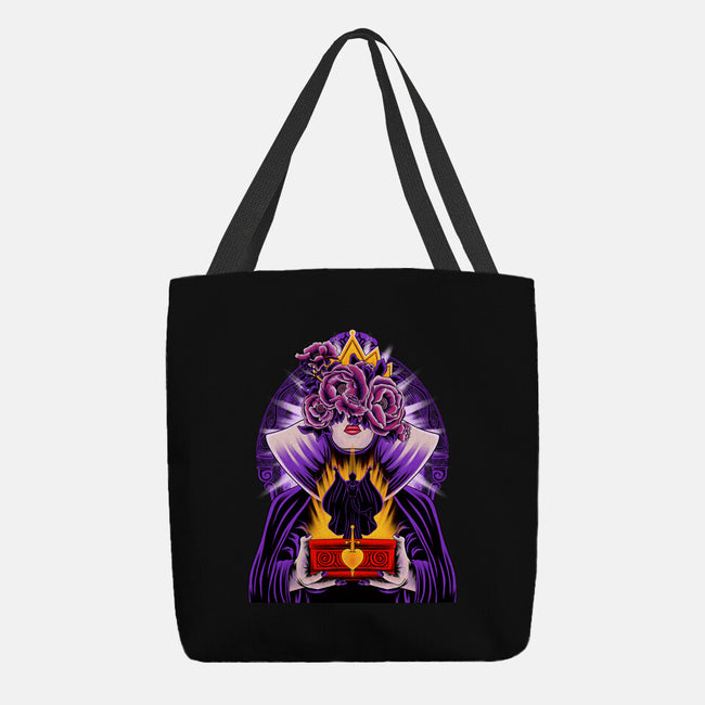 Dark Queen Flower Face-None-Basic Tote-Bag-rmatix