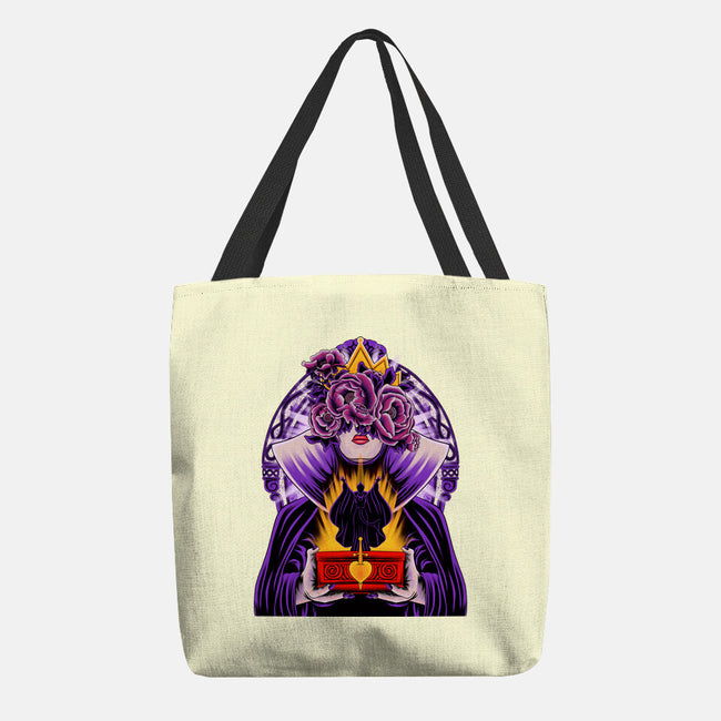 Dark Queen Flower Face-None-Basic Tote-Bag-rmatix