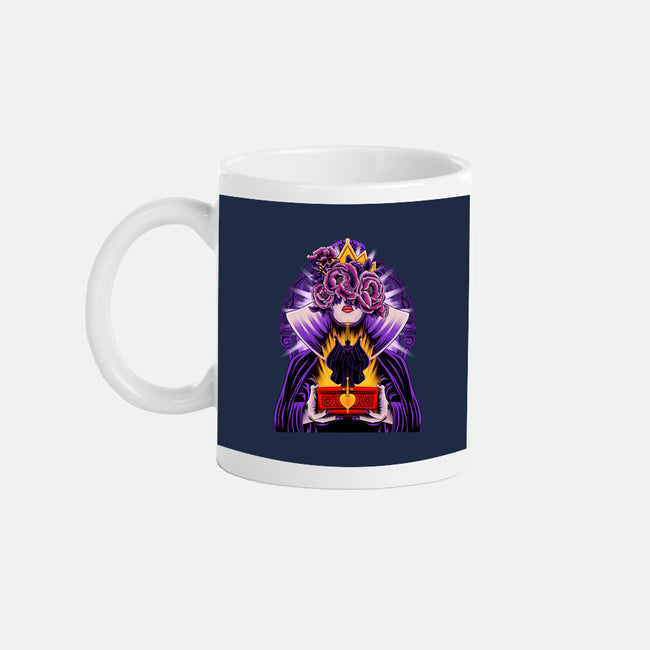 Dark Queen Flower Face-None-Mug-Drinkware-rmatix