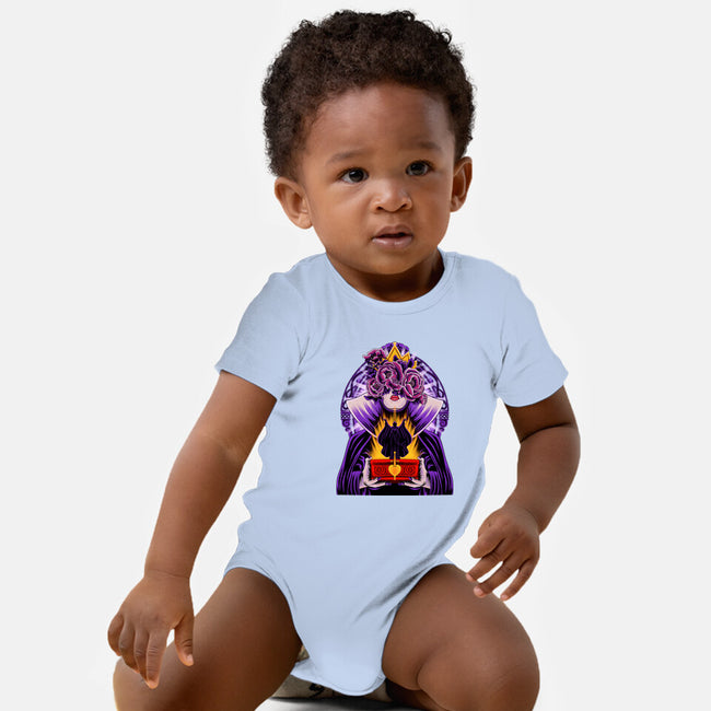 Dark Queen Flower Face-Baby-Basic-Onesie-rmatix