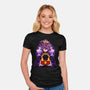 Dark Queen Flower Face-Womens-Fitted-Tee-rmatix