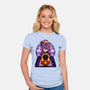 Dark Queen Flower Face-Womens-Fitted-Tee-rmatix