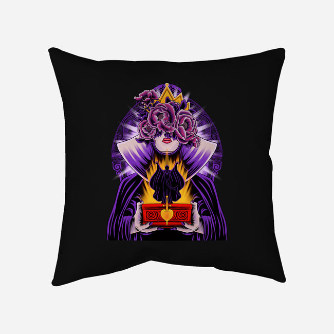 Dark Queen Flower Face-None-Removable Cover w Insert-Throw Pillow-rmatix