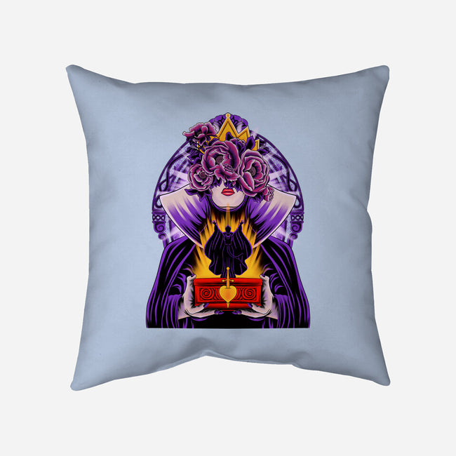 Dark Queen Flower Face-None-Removable Cover w Insert-Throw Pillow-rmatix