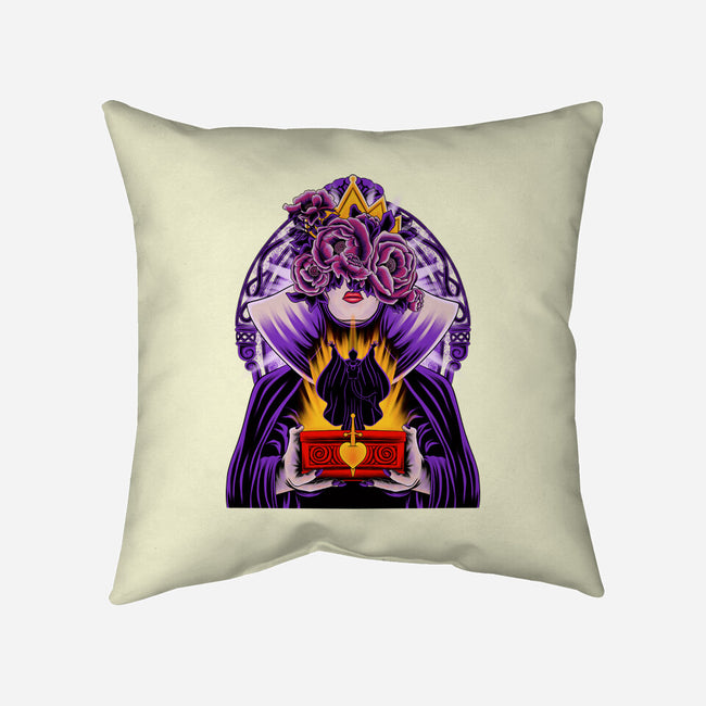 Dark Queen Flower Face-None-Removable Cover w Insert-Throw Pillow-rmatix