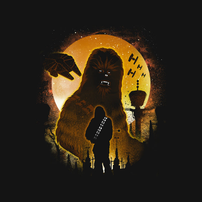 Chewie Night-Womens-Fitted-Tee-dandingeroz