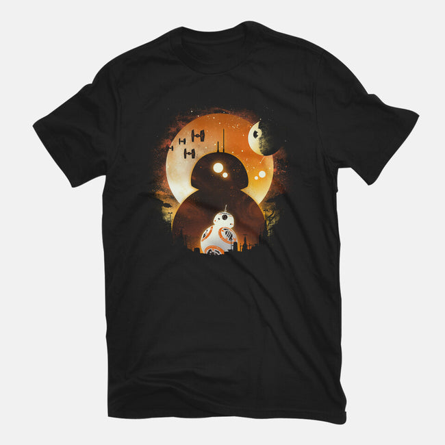 Astromech Night-Womens-Fitted-Tee-dandingeroz