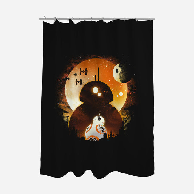 Astromech Night-None-Polyester-Shower Curtain-dandingeroz